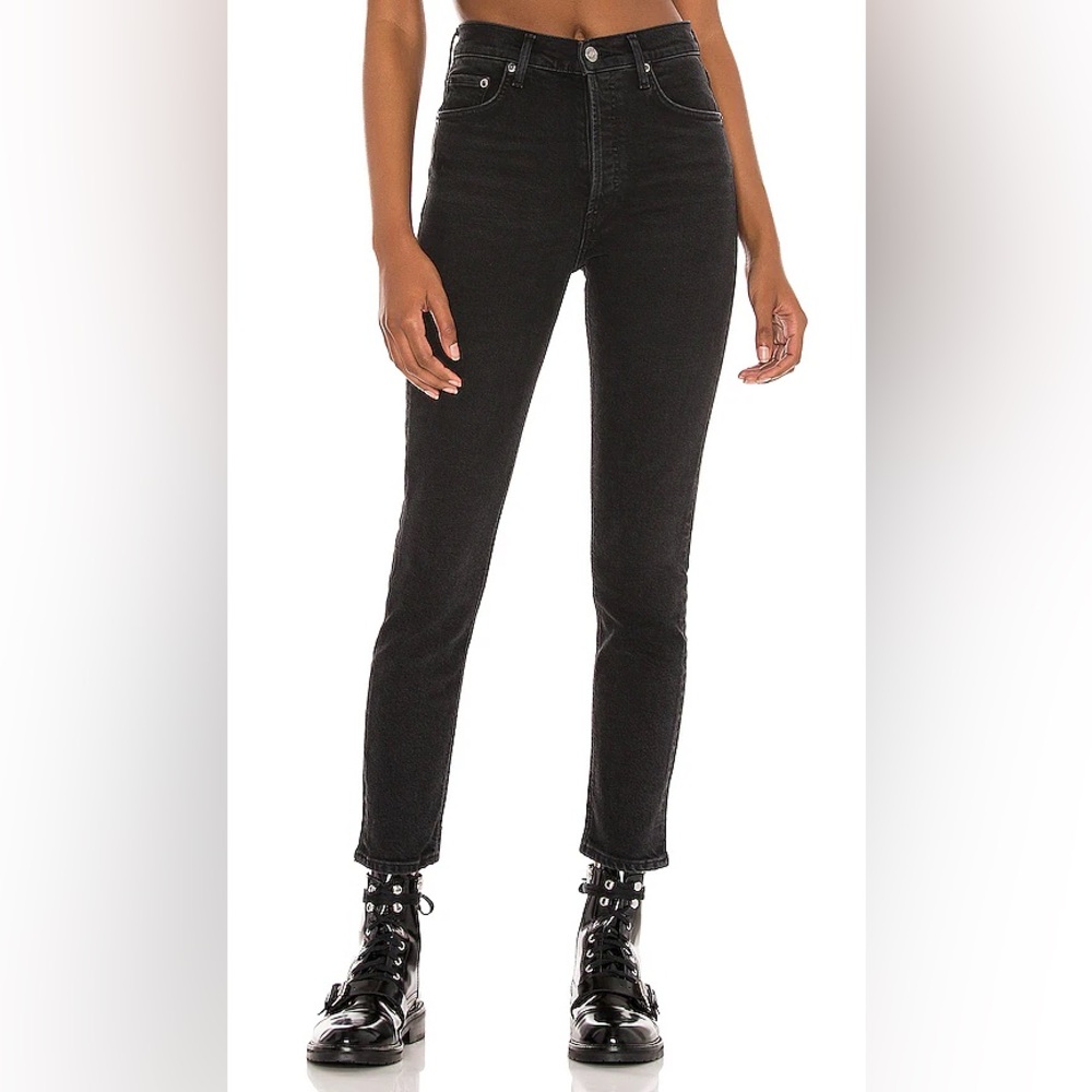 AGOLDE Nico High Rise Slim Jean Compilation Black Size 26‎ A093-1286